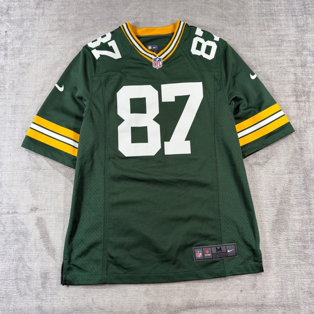 Green Bay Packers Jersey Mens Medium Green Jordy Nelson 87 NFL Football Nike